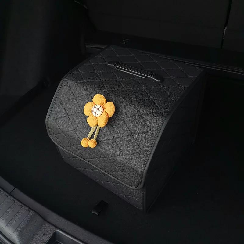 Органайзер для багажника автомобиля большой вместимости, бытовая многофункциональная сумка для хранения, складная кожаная, для укладки и наведения порядка, аварийные ящики для хранения
