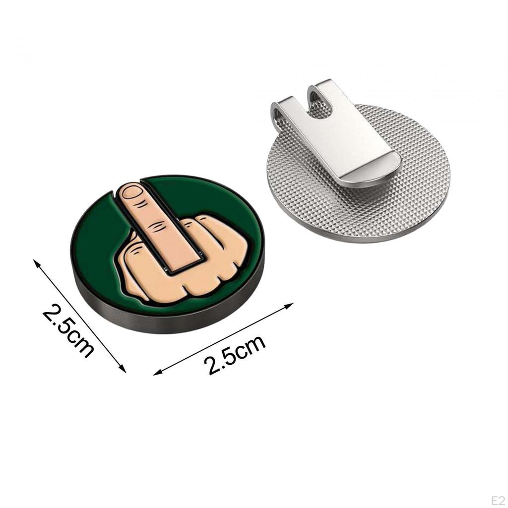 Funny Middle Finger Theme Golf Ball Marker Men Women Diameter 2.5cm Premium