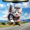 Acrylic 2D Cat Car Hanging Decoration Home Office Backpack Auto Rearview Mirror Cartoon Kitten Animal Hanging Ornament Pendant