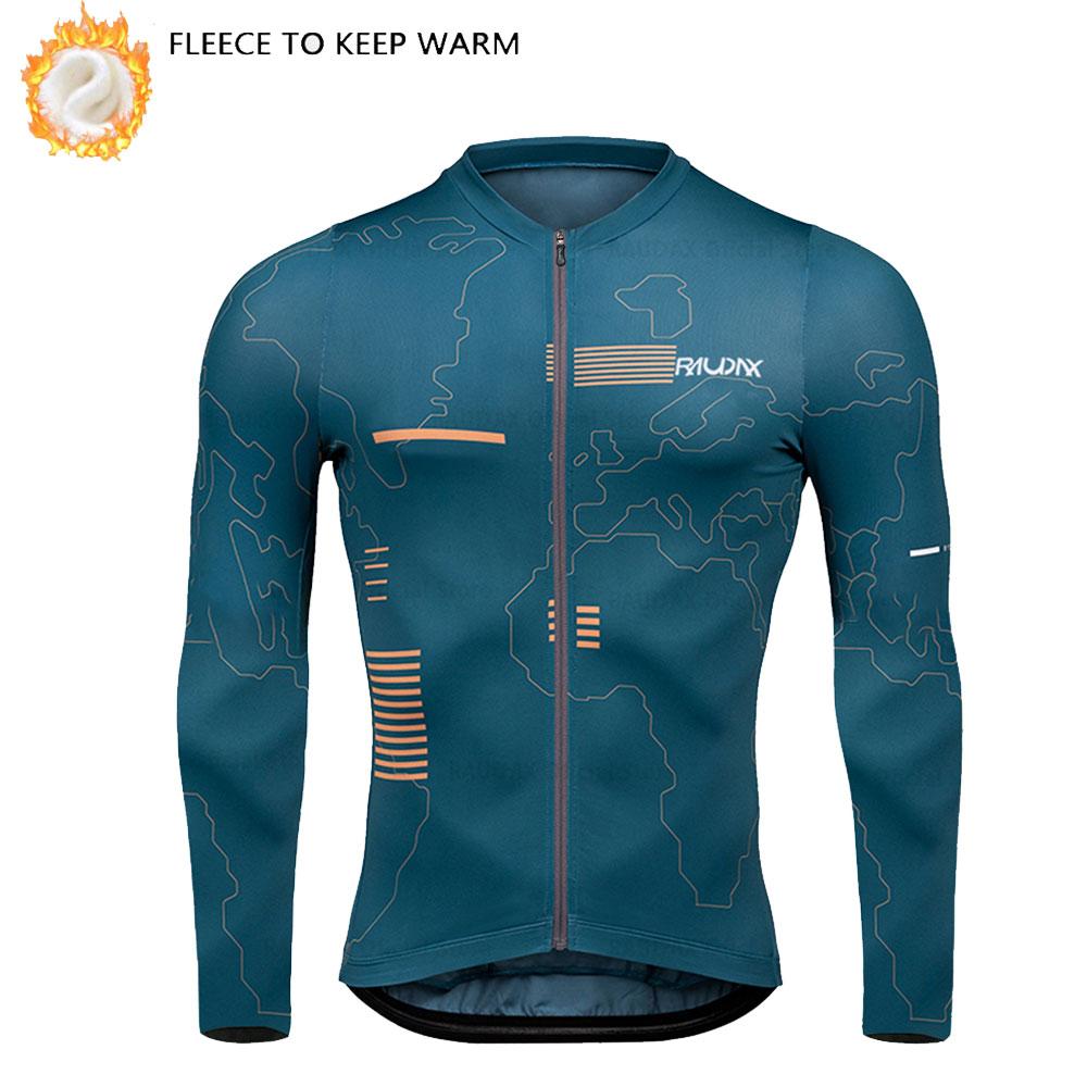 2026 Velvet Warm Cycling Suit Set Winter Thermal Fleece Cycling Jersey Top MTB Bike Outdoor Men's Road Bicycle Clothing Long Sleeves Shirt Uniform