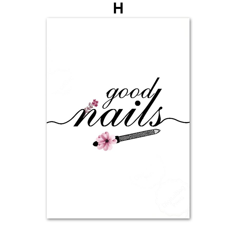 Модная женская форма ногтей в форме руки, настенная живопись, холст, живопись, техника для ногтей, подарки, скандинавский постер, настенные панно для декора салона красоты