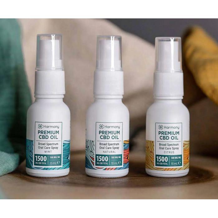 Spray Huile CBD Chanvre Broad Spectrum 1500mg, sans THC (15ml) 2 flacons
