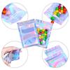 20pcs Holographic Flat Foil Bags Laser Mini Aluminum Zip Lock Plastic Bag Resealable Smell Proof Bags for Favor Food Storage Gift Package Supplies