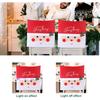 Christmas Santa Claus LED Chair Covers Red Holiday Chair Back Slipcovers Decorative Party Supplies Winter Dining Decoration