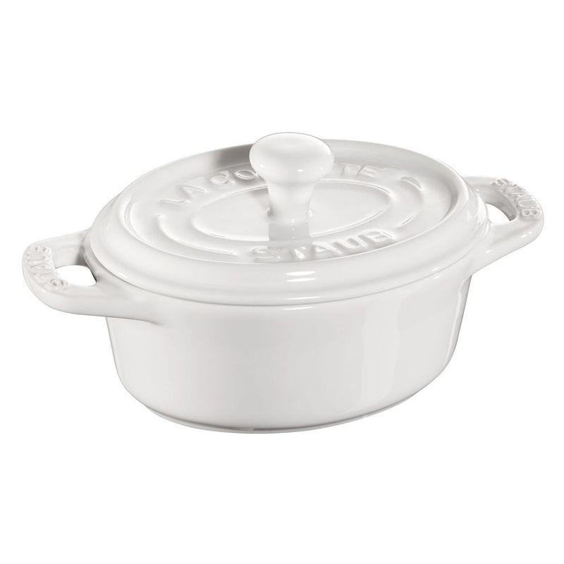 Керамическая мини-кокотница Staub, овальная, 11 см (Чисто белый)