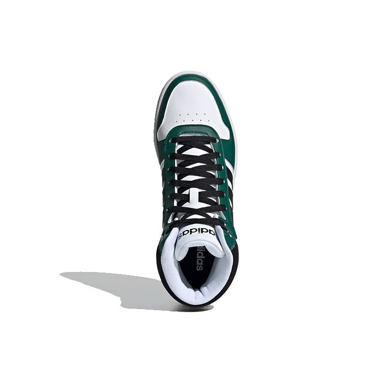 Adidas Мужские баскетбольные кроссовки Neo Hoops 2.0 Mid Retro, черные с зелеными вставками, FW5995