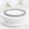 Gradient Zircon Tennis Bracelet 316L Stainless Steel Precision Polished Buckle CNC Diamond Inlay Non Fading Unisex Jewelry