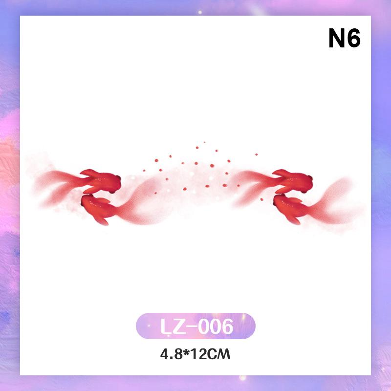 Красные наклейки для татуировок в китайском стиле, водонепроницаемые временные наклейки для татуировок на теле и лице, китайские наклейки для декора в честь года