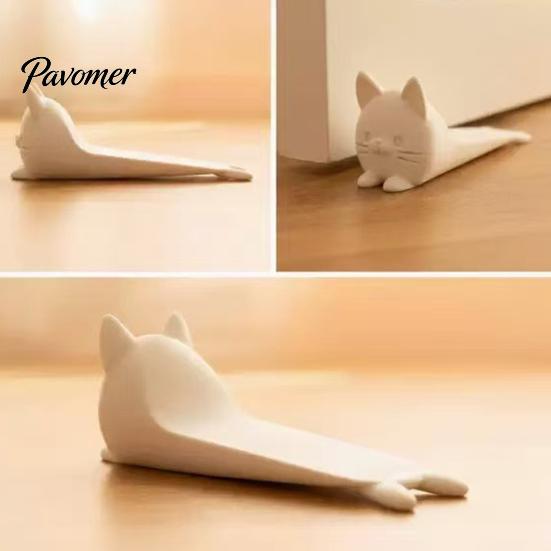 Лежащий Кот Дверной Стопор 3D Печатный Дверной Стопор, Декоративный Котёнок Дверной Стопор-Клин, Прочный Противоскользящий Напольный Ковер для Дома Гостиной Спальни