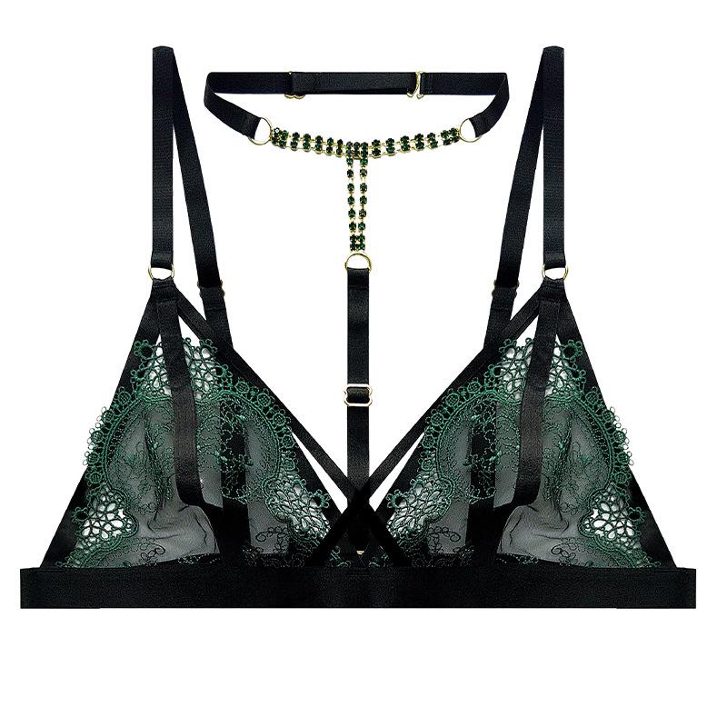 Ночная рубашка с подвязками из французского кружева и атласный комбинезон с дышащей тканью, Т-образной спинкой и воротником-стойкой