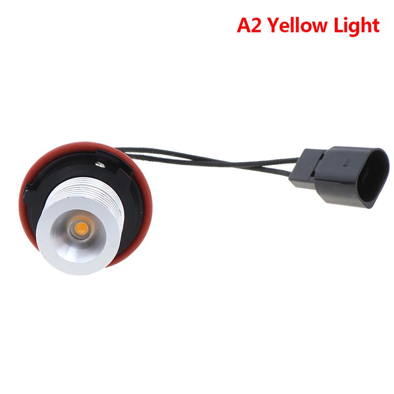 New 12V LED Angel Eyes for E39-5W LED Side Marker Light Bulb Canbus White Yellow