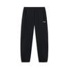 Solid Color Logo Print Quick-Dry Knit Joggers Men Bottoms Black AYKT415-1