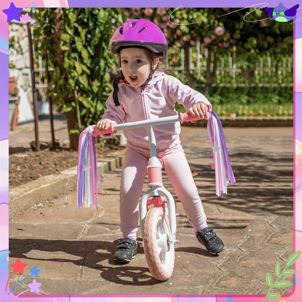 1pair Lightweight Bike Tassels Ribbon Style Handlebar Streamers Sparkly Scooter Tassels Bicycle