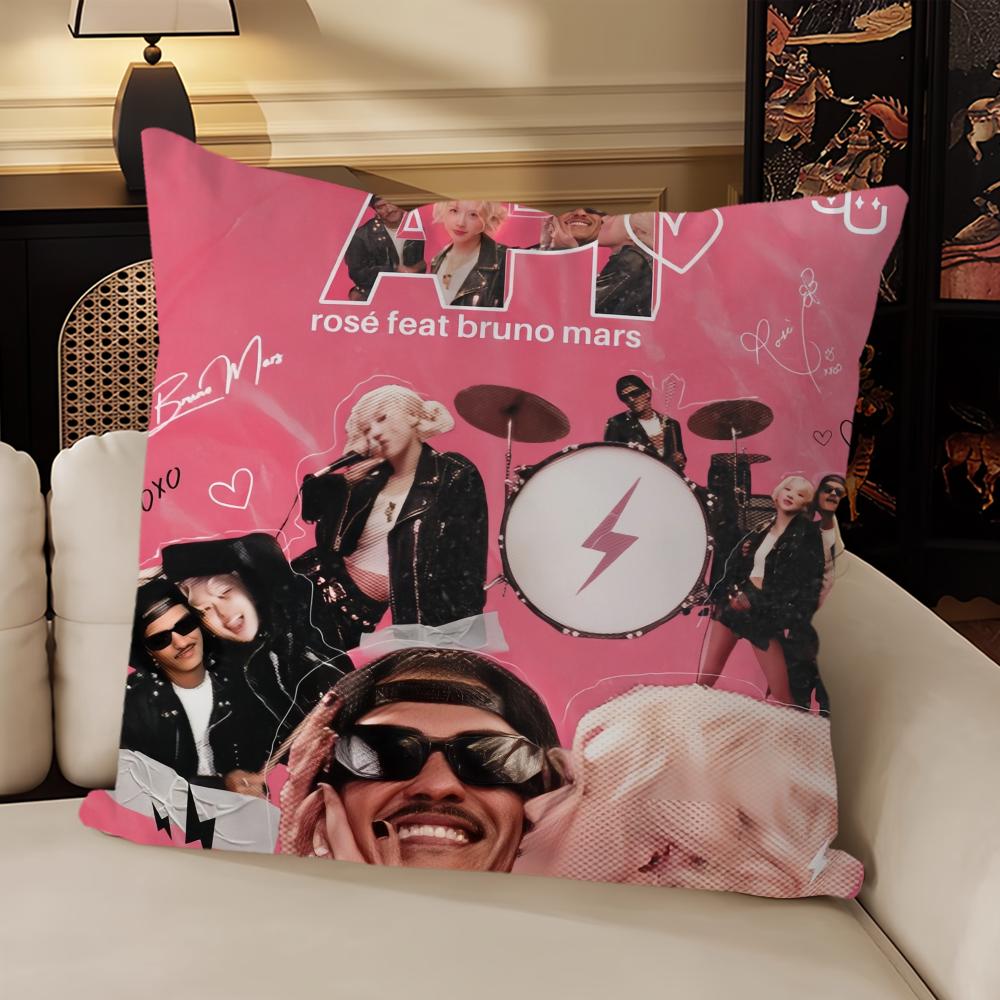 Горячий певец Бруно Марс Apt-RoseEs Музыкальная наволочка Диван Гостиная Изголовье Спальня Подушка-спинка Квадратная подушка Время для сна