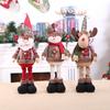 Рождественский ретро-стиль Маленькая снежинка из клетчатой ткани Кукла-стрейч Отель Бар Торговый центр Украшения Украшения Украшения Рождественский Санта Снеговик
