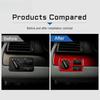 Carbon Fiber Car Headlight Switch Button Light Control Knob Panel Frame Trim Decoration Sticker For BMW 3 Series E46 1998-2006