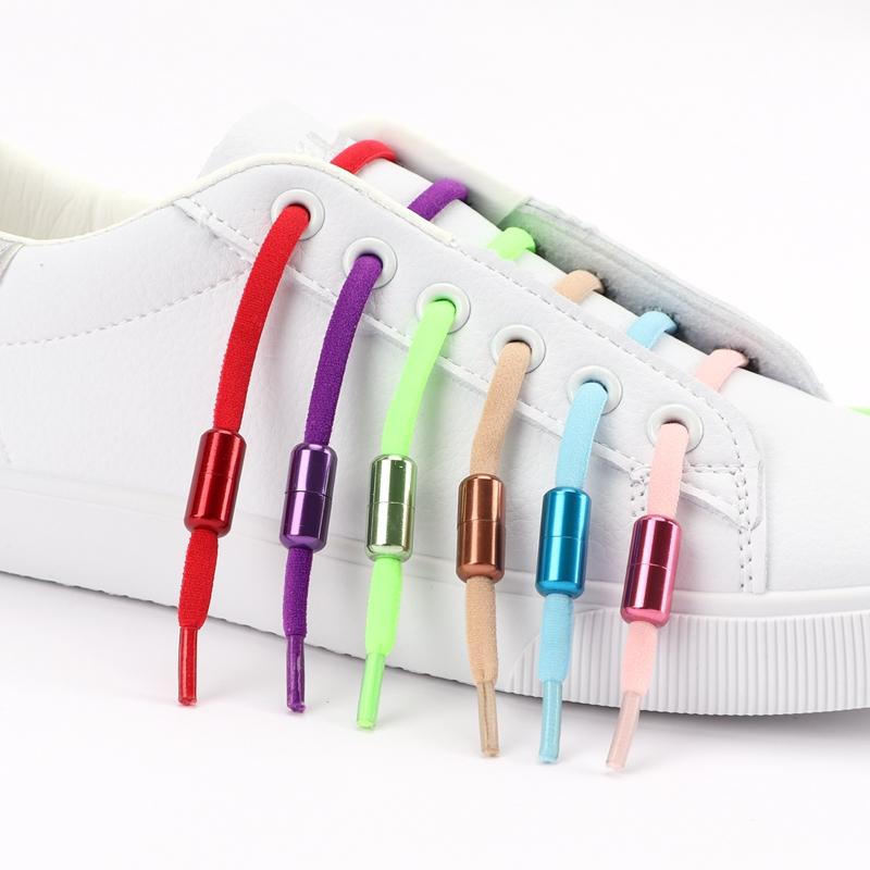 № 8, 2 шт./1 комплект, аксессуары с металлическим капсульным замком, эластичные шнурки для кроссовок, шнурки без завязок, ленивая обувь, кружевная пряжка, комплект «сделай сам», украшение