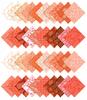 Азиатский блочный принт предварительно вырезанные 5-дюймовые хлопковые лоскутные квадраты набор для самостоятельного шитья в стиле пэчворк - оранжевый и