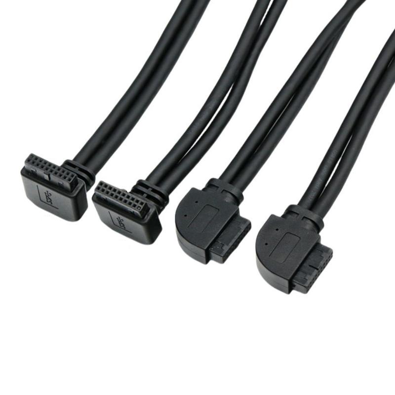 19-контактный 20-контактный USB3.0 угловой переходной кабель Высокоскоростная передача данных Гибкое ПВХ экранирование Для компьютерных материнских плат