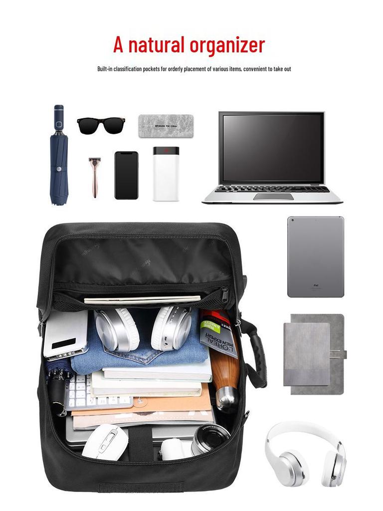 Мужской большой водонепроницаемый дорожный рюкзак с отделением для влажных/сухих вещей и многофункциональным дизайном, идеально подходит для активного отдыха и альпинизма.