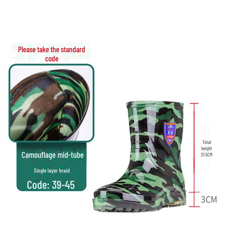 Мужские камуфляжные водонепроницаемые строительные ботинки с высоким голенищем 2025