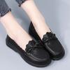 Женские мокасины, туфли для вождения, женские черные мокасины на плоской подошве, повседневные туфли без застежек, большие размеры, летние туфли для прогулок с вышитым бантом для мамы