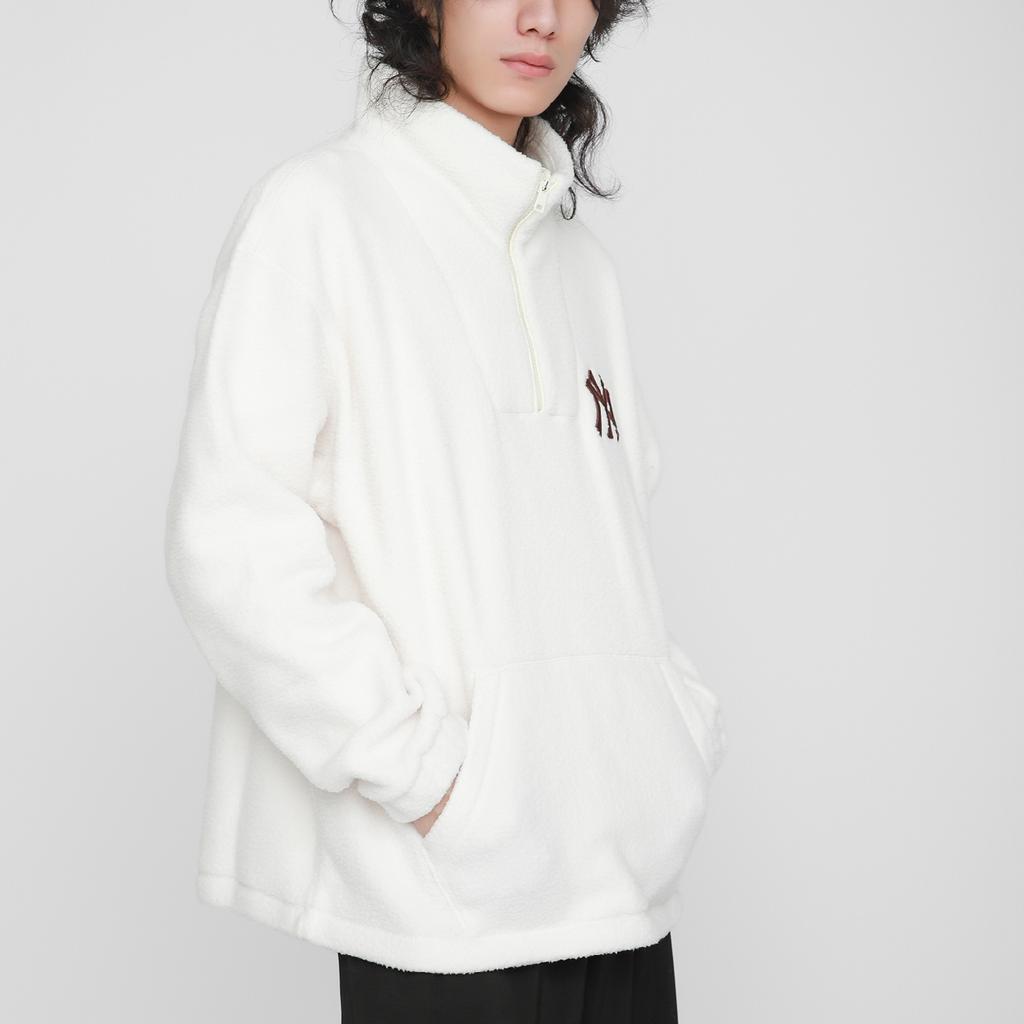 New MLB New York Yankees Sweatshirt Unisex Cream 3AMTF5216-50CRS