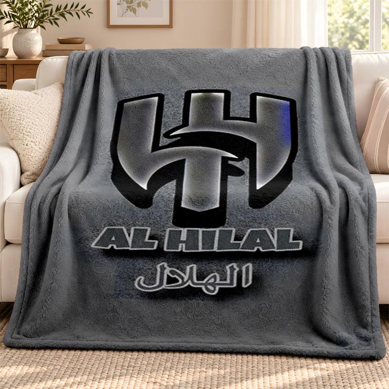 Al Hilal Riyadh blanket Flannel Blanket Soft Cozy Plush Throw for Sofa Bed Lightweight Home Decoration Outdoor camping