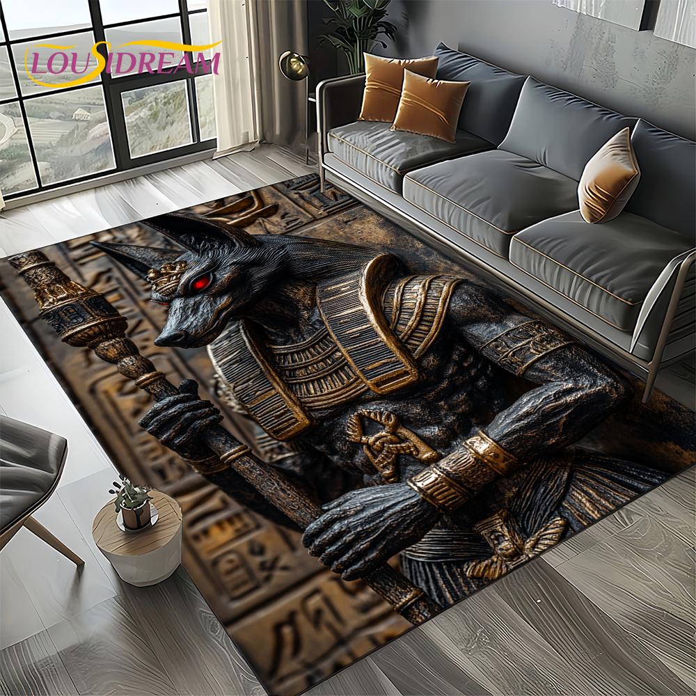 Древний Египет Смерть Анубис Фараон Гор Мифология Ковер Коврик для Гостиной Спальни Дома Дивана, Ковер Нескользящий Коврик для Пола