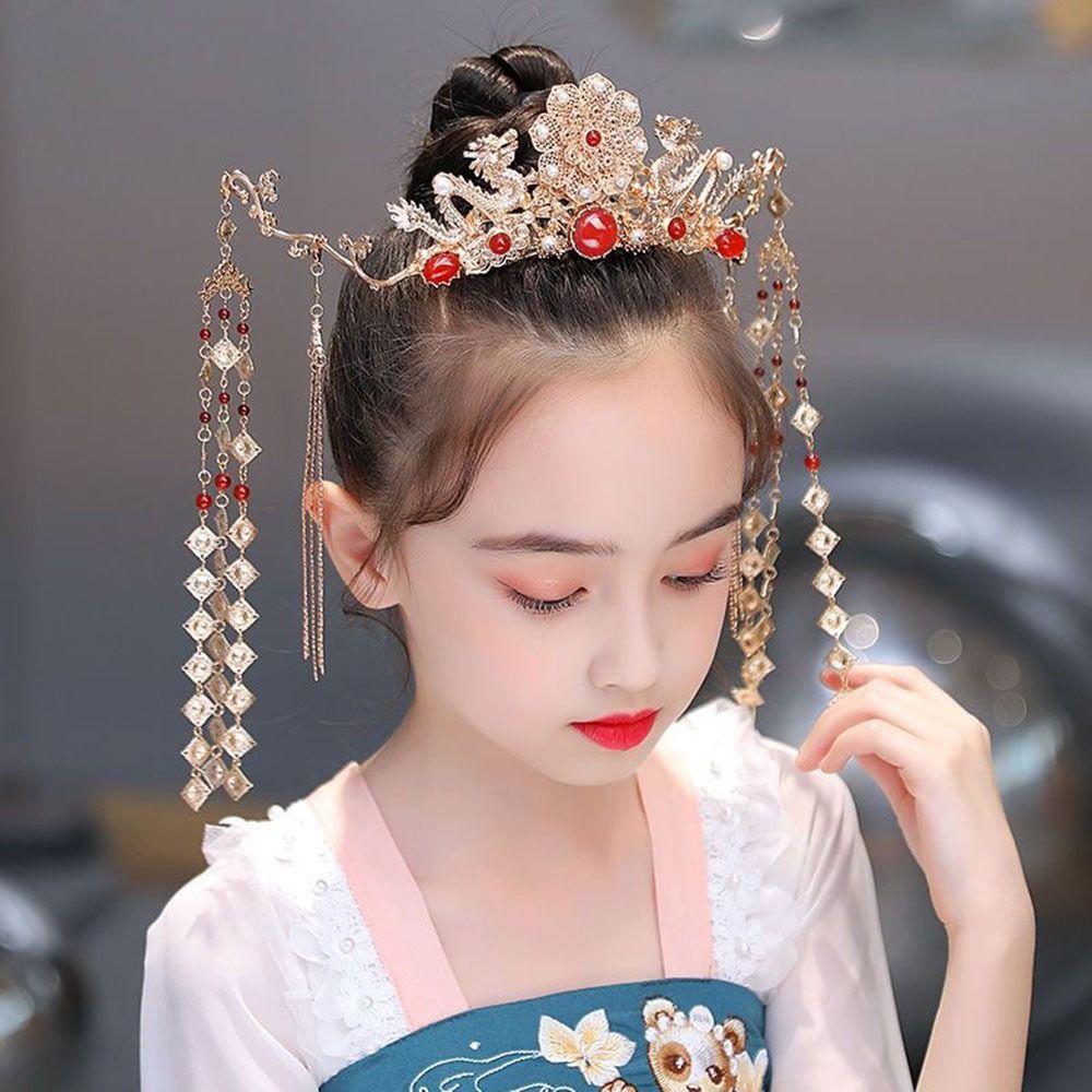 Step Shake For Girl Hair Disk Women Hair Fork Hanfu Hair Sticks Tassel Hairpins Hair Accessories