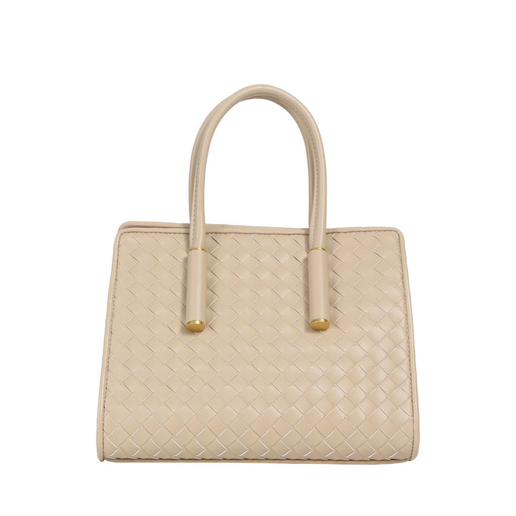 Casual vacation woven bag fashion commuter handbag leather premium large capacity shoulder messenger bag women