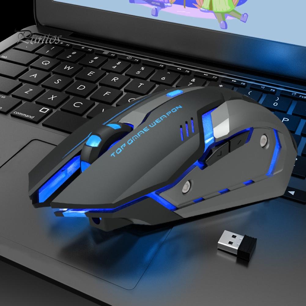 Puntos Rechargeable T1 Ergonomic 2.4G Silent Backlit USB Optical Wireless Gaming Mouse