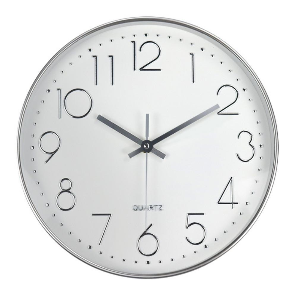 Creative Silent Nordic Wall Clock Round Multi-color Electronic Color Clock Non-Ticking Wall Hanging Clock Bedroom