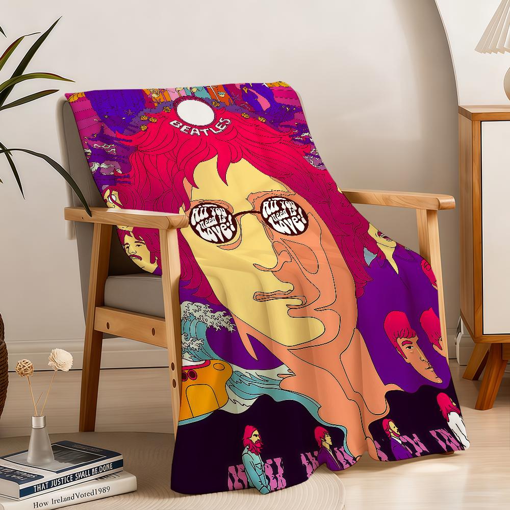 Blanket Throw Super The Cosy Plush B-BeatleS-ES Living Band Room Sofa Couch Childish Birthday Gifts