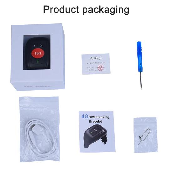 RF-V48 Waterproof 4G LTE GSM Elderly Child SOS Button Wristband Emergency Alarm GPS Tracking Heart Rate Blood Pressure Monitor