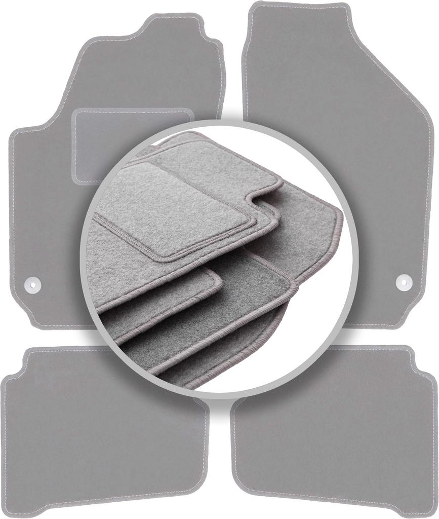 Gray car mats for: Volkswagen Polo IV 9N hatchback (2001-2009)