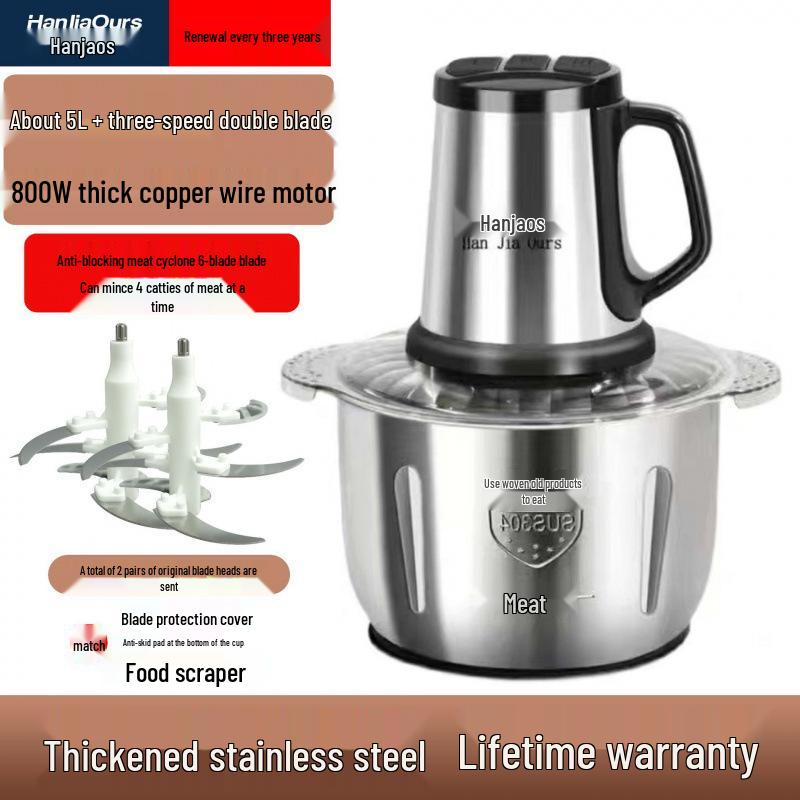 High-Power Multifunctional Meat Grinder & Food Processor with Dough Kneading