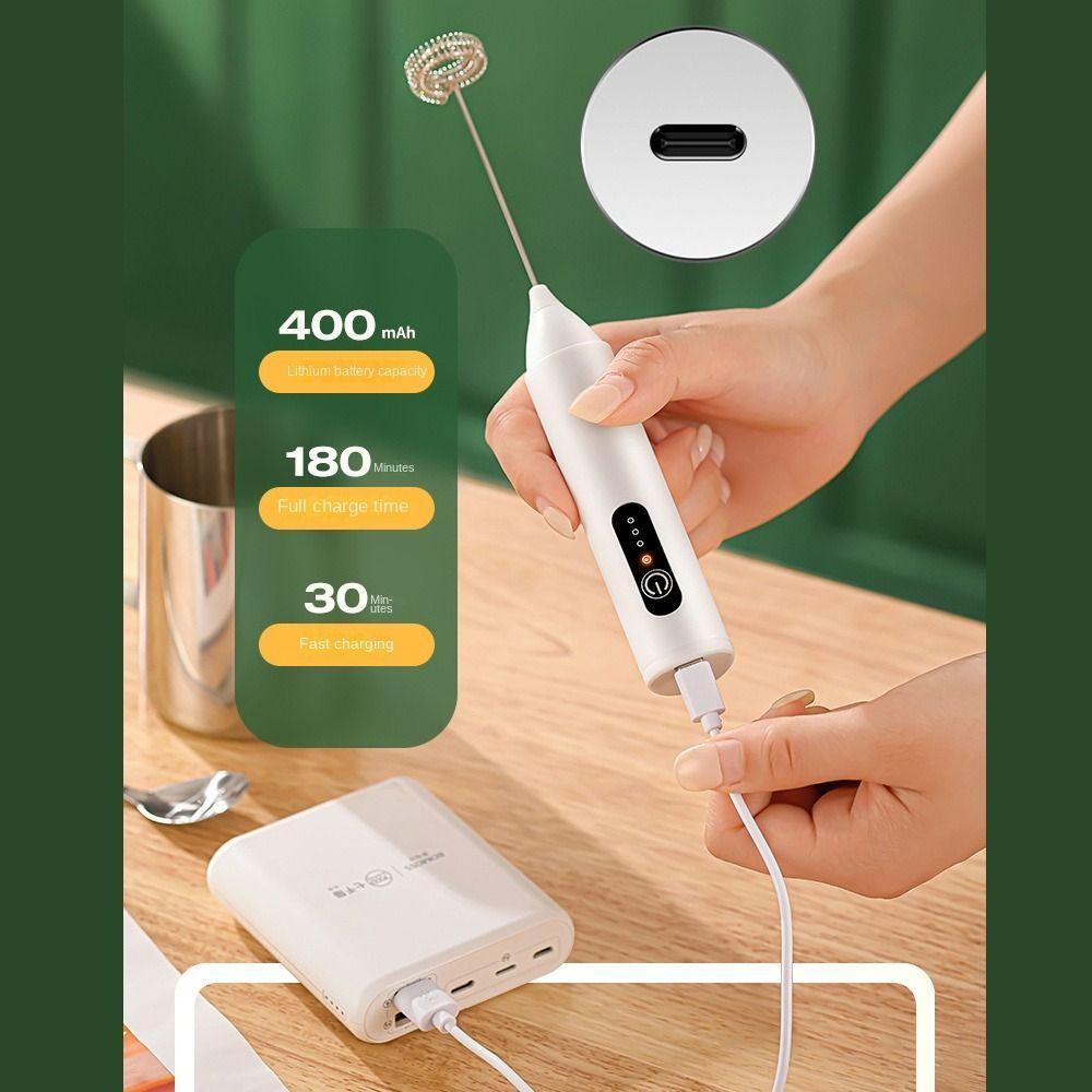 USB Перезаряжаемый Венчик для яиц Три скорости Погружной блендер Новый Венчик для крема Инструменты для эспрессо