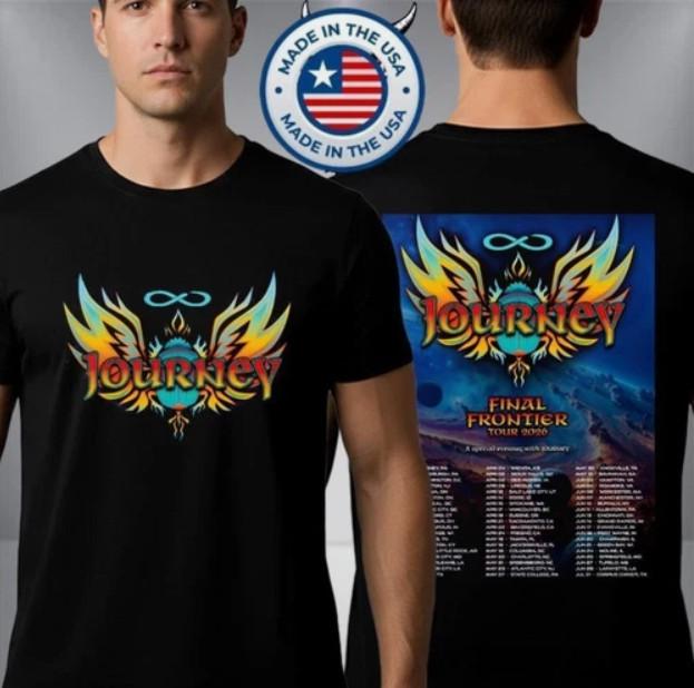 Journey Final Frontier Tour 2026 Double Sided T-Shirt Rock Band Unisex Tee