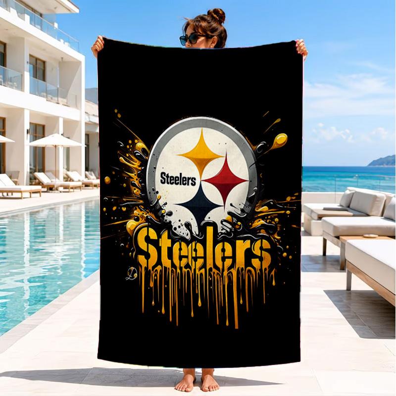 Pittsburgh Steelers Beach Towel, Quick-drying, Easy to Care for, Suitable for Both Fitness and Beach Vacations,Sports Essential