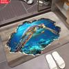 Коврик Морская Черепаха Вельветовый Фланелевый Напольный Коврик 3D Океанский Дизайн Декоративный Ковер Ванная Комната Домашний Декор