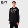 Мужская хлопковая толстовка EMPORIO ARMANI EA7 с полым принтом логотипа