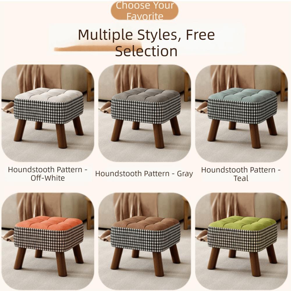 Soft Upholstered Seat Ottoman Compact Design Soft Pack Stool Versatile Low Stool  Living Room