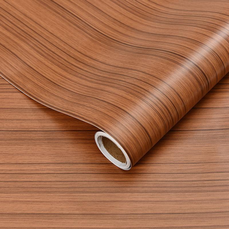 Furniture Renovation Stickers Self-adhesive Wood Grain Stickers Wallpaper Veneer Closet Cabinet Board Wooden Door Desktop Waterproof Imitation Wood