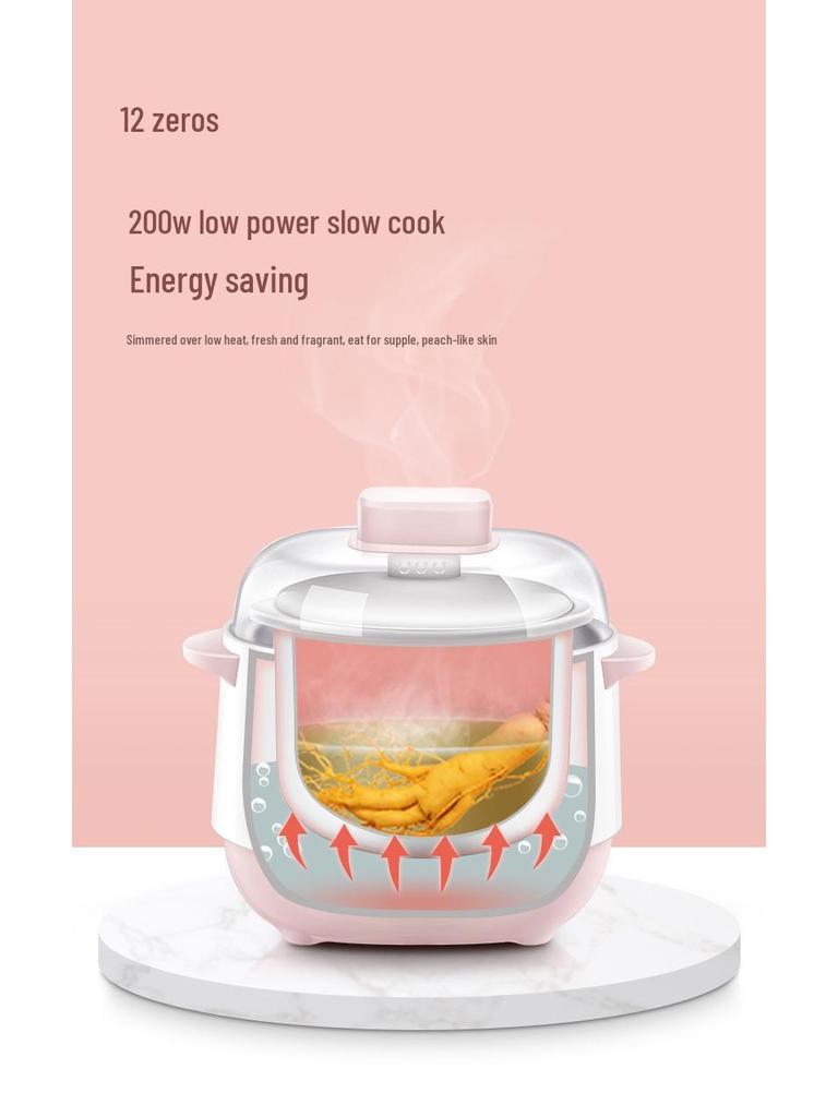 Электрическая керамическая мультиварка: Многофункциональная пароварка с двойным дном для супа, рагу, ласточкиного гнезда и сохранения здоровья