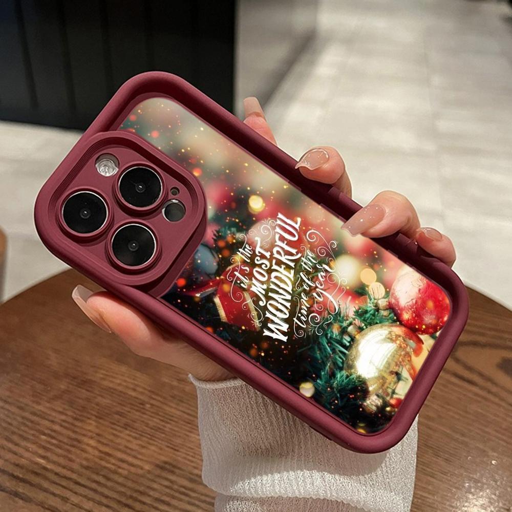 Чехлы для телефонов Ae115 Merry Christmas Happy New Year для iPhone 16 14 13 11 Pro Max 15 7 8 6s Plus 12 mini XR XS Max SE Angel Eye Ladder Protective Cover