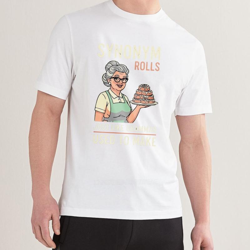 men brand tshirt Vintage summer Boys tshirt Synonym Rolls Just Like Grammar Used To Make Short Sleeve Travel Oneck tops