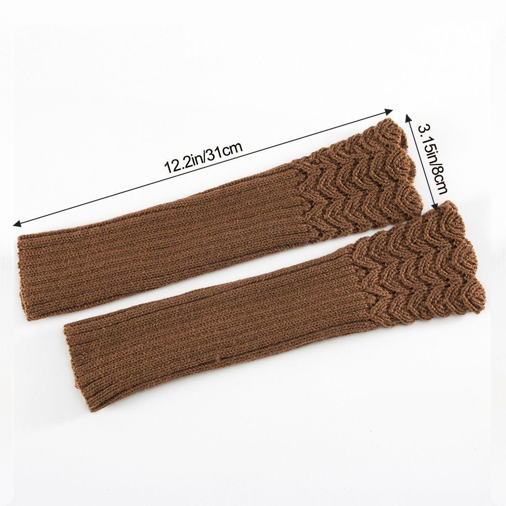 Зимние конфетные цвета мягкие толстые теплые митенки без пальцев длинные вязаные перчатки гетры