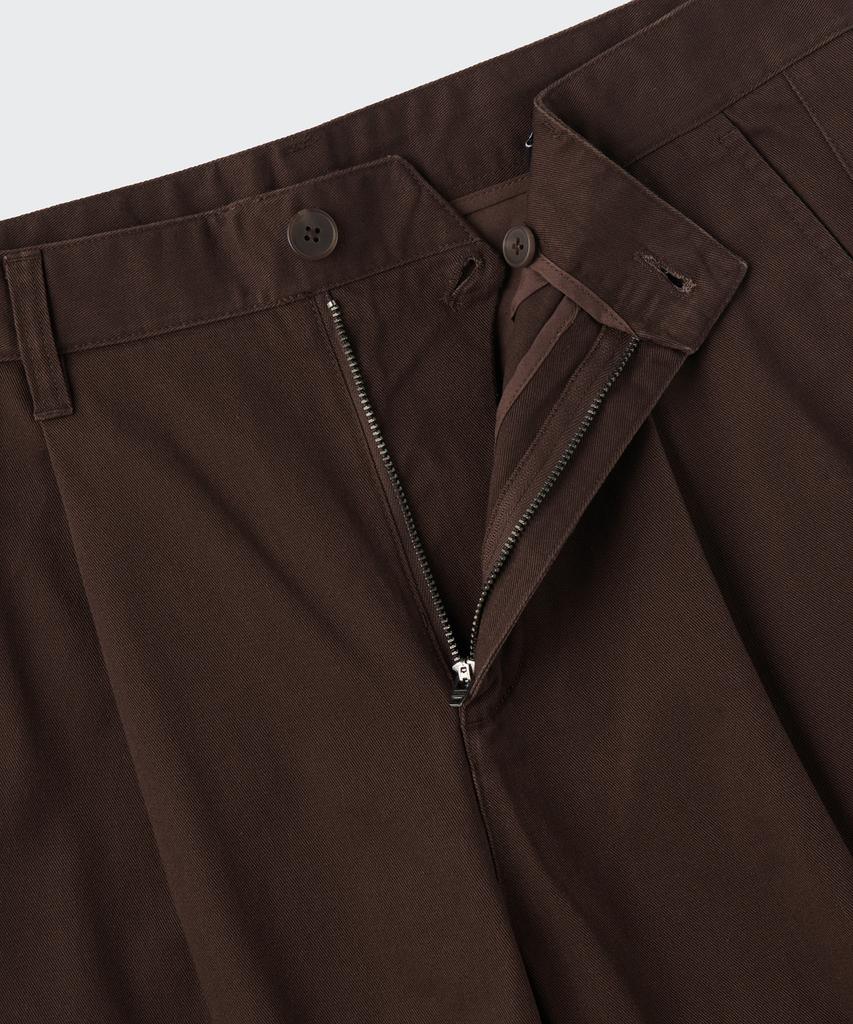 MUSINSA STANDARD One-Pleat Regular Fit Chino Pants [Baroque Brown]