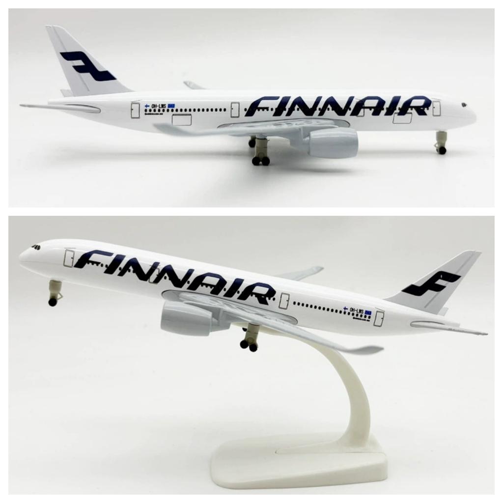 Finnair Air Airways A350 Самолет из металлического сплава 20 см Масштаб 1/400 Модель самолета с подставкой Авиационная коллекция Декорация Подарок